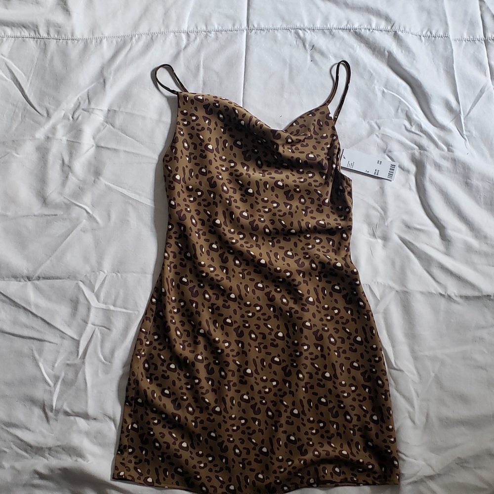 Mini Silk Leopard Dress